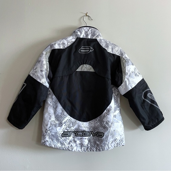 Arctiva Youth 10 Snow Jacket Black White Insulated Winter Coat Ski Snowboard - Picture 2 of 10